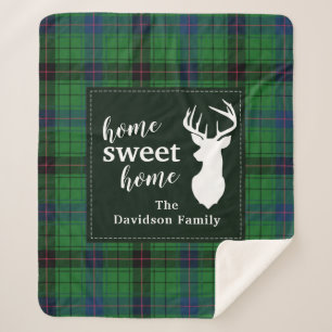 Manta Sherpa Sweet Home Tartan Davidson Plaid personalizado