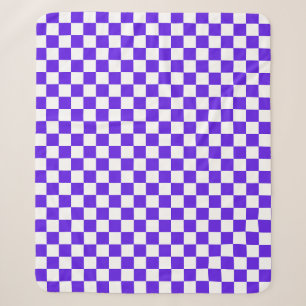 Manta Sherpa Tablero de ajedrez violeta visual clásico