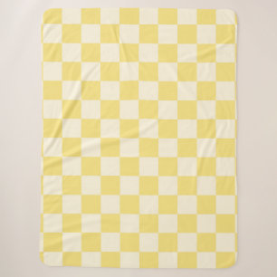 Manta Sherpa Tablero de cheques amarillo