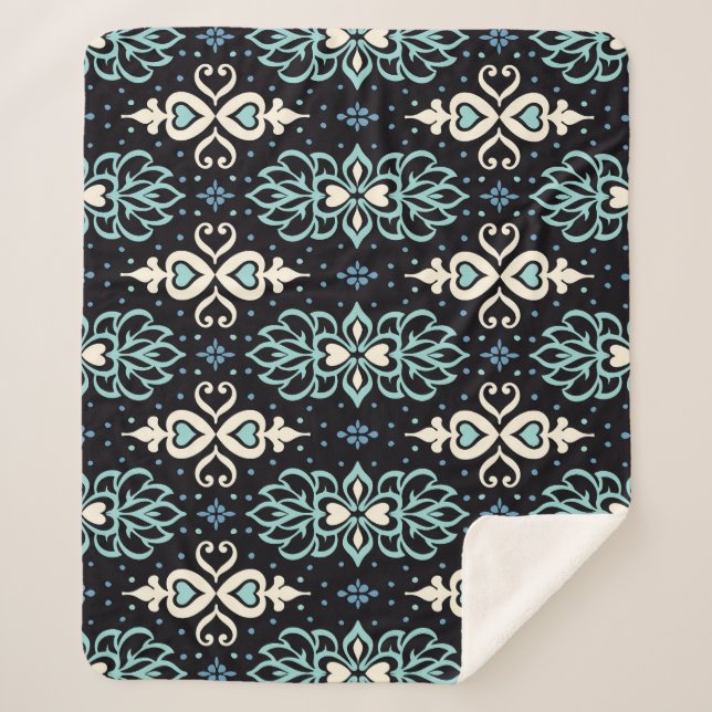 Manta Sherpa Talavera Azulejos Mosaico de mosaico marroquí (Anverso)