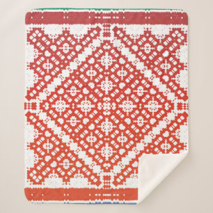 Manta Sherpa Talavera mexicana ornamental tradicional. Diseño m