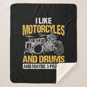 Manta Sherpa Tambores De Tambor Me Gustan Las Motocicletas Y Lo