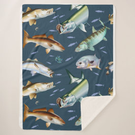 Manta Sherpa Tambores rojos, tarpón, snook y trucha molida