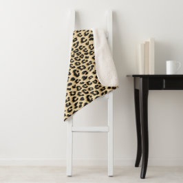 Manta Sherpa Tan Leopard Print