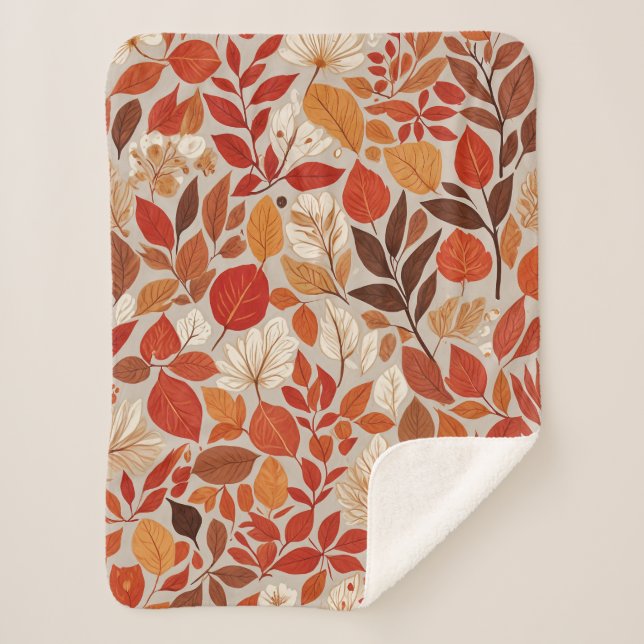 Manta Sherpa Tapiz de otoño (Anverso)
