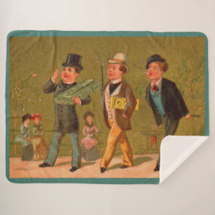 Manta Sherpa Tarjeta de comercio victoriana cigarrillos Little 
