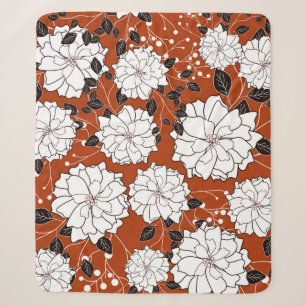 Manta Sherpa Tarjeta invitativa o boda con ba floral abstracta