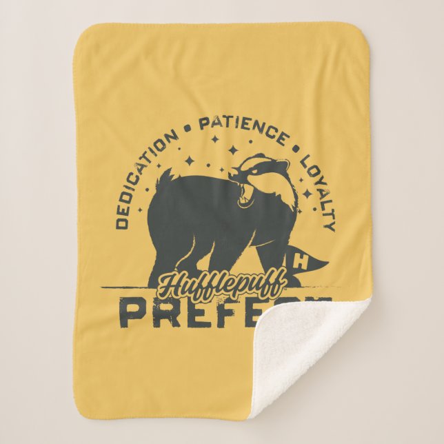 Manta Sherpa Tarjeta prefecta HUFFLEPUFF™ (Anverso)