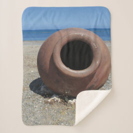Manta Sherpa Tarta de terracota griega en la playa