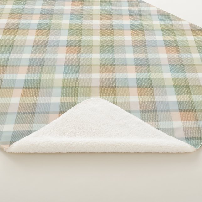 Manta Sherpa Tartán acogedor y colorido Sherpa Blanket (3/4)
