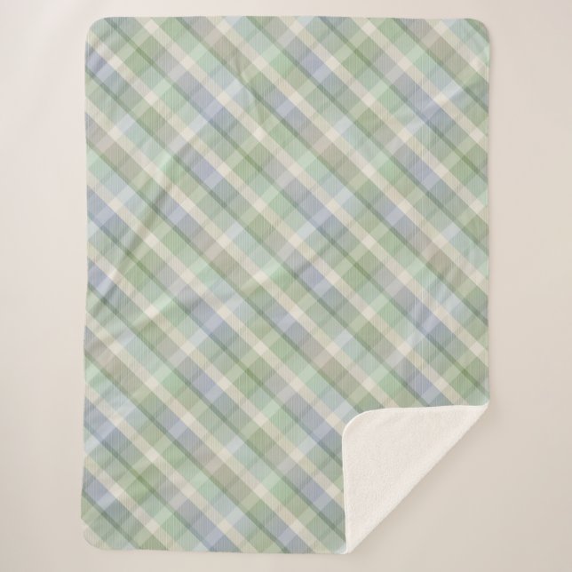 Manta Sherpa Tartán acogedor y colorido Sherpa Blanket (Anverso)