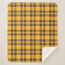 Manta Sherpa Tartán amarillo Plaid Sherpa Fleece Blanket