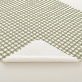Manta Sherpa Tartan Clásico de Salvia