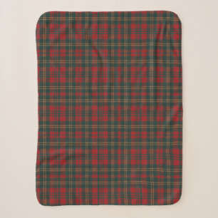 Manta Sherpa Tartan Plaid Rojo y Verde