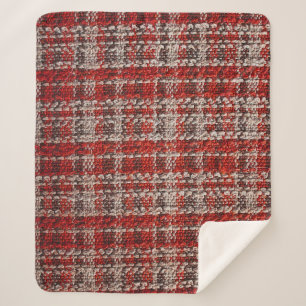 Manta Sherpa Tartán rojo: fondo texturizado