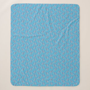 Manta Sherpa Tatuaje tribal Manatees Ocean Blue