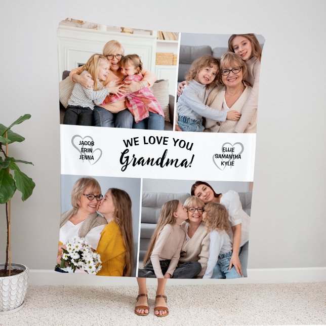 Manta Sherpa ¡Te Amamos Abuela! Multi-Foto (Subido por el creador)