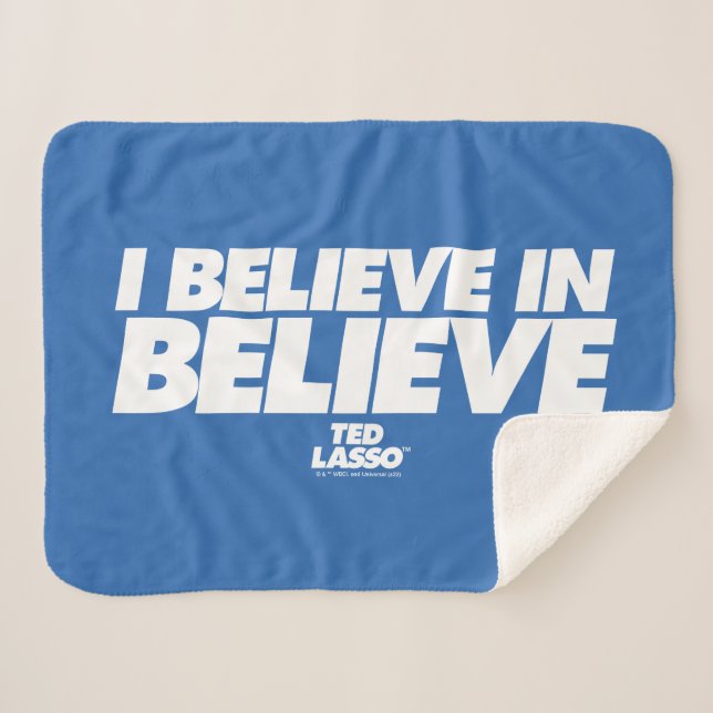 Manta Sherpa Ted Lasso | Creo en Believe (Anverso (horizontal))