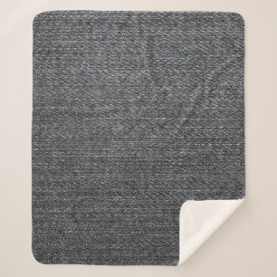 Manta Sherpa Tejido azul de textura de tela denim