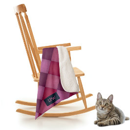 Manta Sherpa Tejido de diamantes - Pintas y púrpura - añadir in