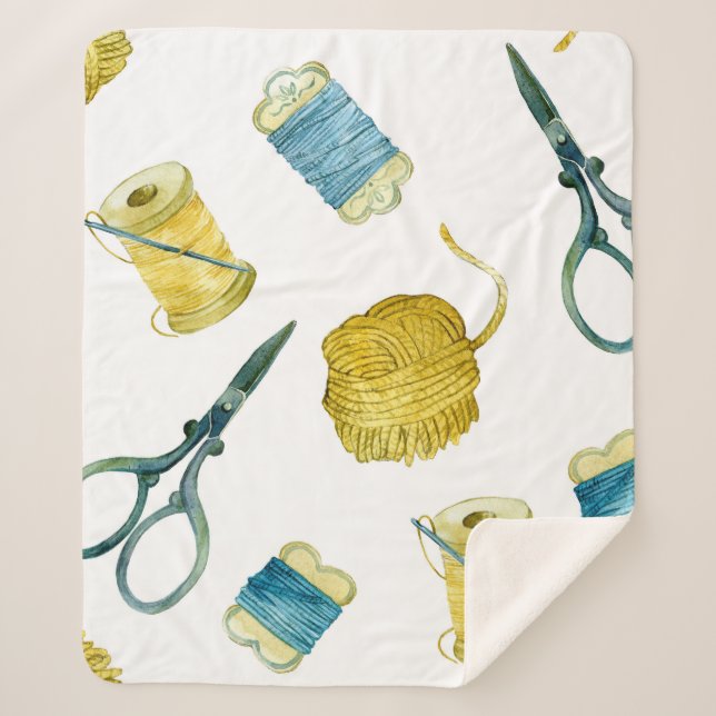 Manta Sherpa Tejido de patrones sin soldadura (Anverso)