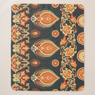 Manta Sherpa Tejido étnico oriental de Paisley