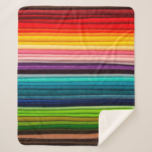 Manta Sherpa Tejidos coloridos (Anverso)