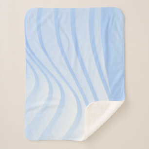 Manta Sherpa Tejidos de rayas azules y blancas