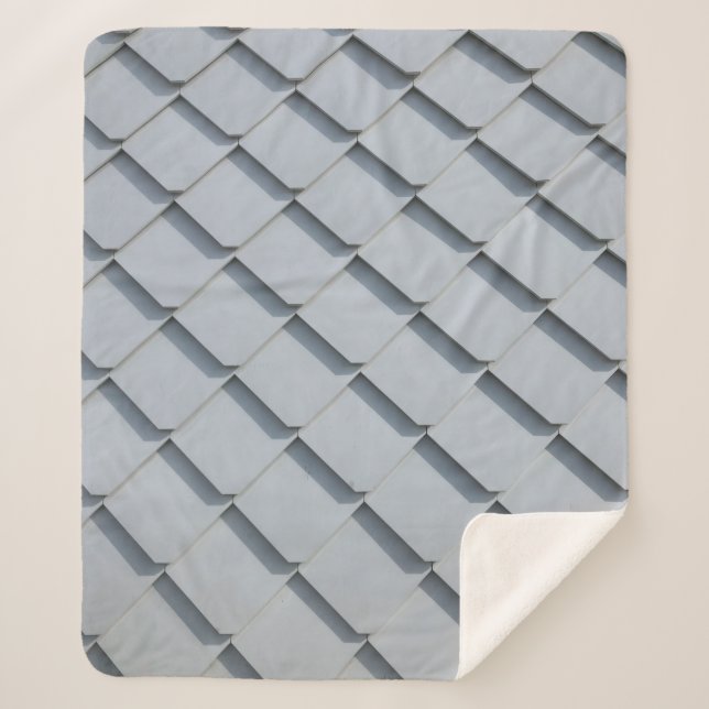 Manta Sherpa Tejidos de techo gris (Anverso)