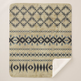 Manta Sherpa Tela de barro tribal 01