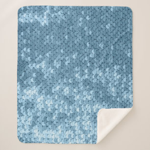 Manta Sherpa Tela secuencial: Shimmer azul cielo.