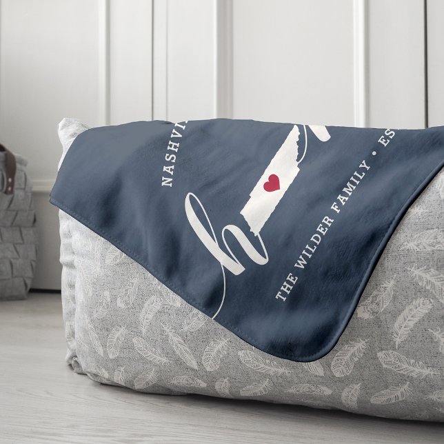 Manta Sherpa Tennessee Home State Personalizado (Subido por el creador)