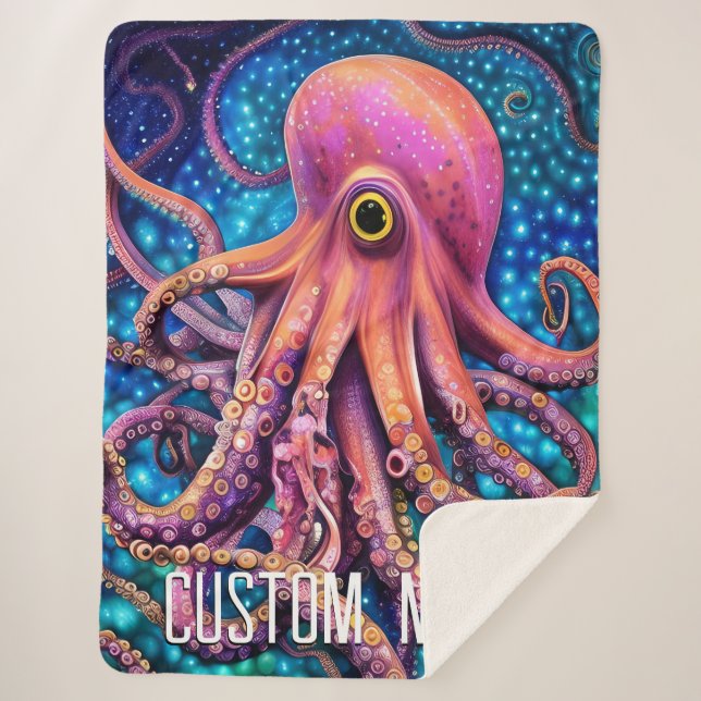 Manta Sherpa Tentacles Kraken Menacing Scary Whimsical Personal (Anverso)