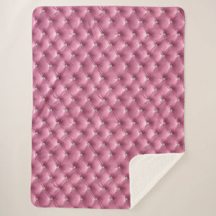 Manta Sherpa Terciopelo de imitación rosa Glam Soft de lujo