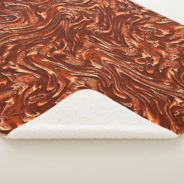 Manta Sherpa Terracota marrón texturizada