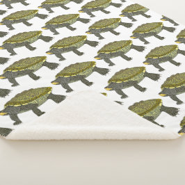 Manta Sherpa Terrapin (pattern white) - Sherpa Blanket
