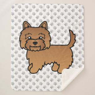 Manta Sherpa Terrier Cairn Rojo Perro de Dibujos Animados Lindo