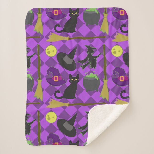 Manta Sherpa Testigos de Halloween (Anverso)