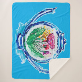 Manta Sherpa Tetera de flores