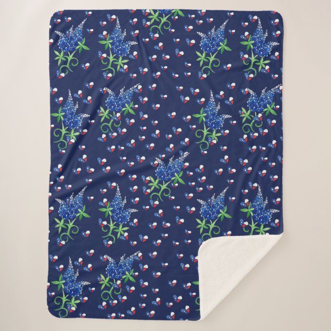Manta Sherpa Texas Bluebonnets Texas Lone star state (Anverso)