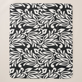Manta Sherpa Textil en blanco y negro.