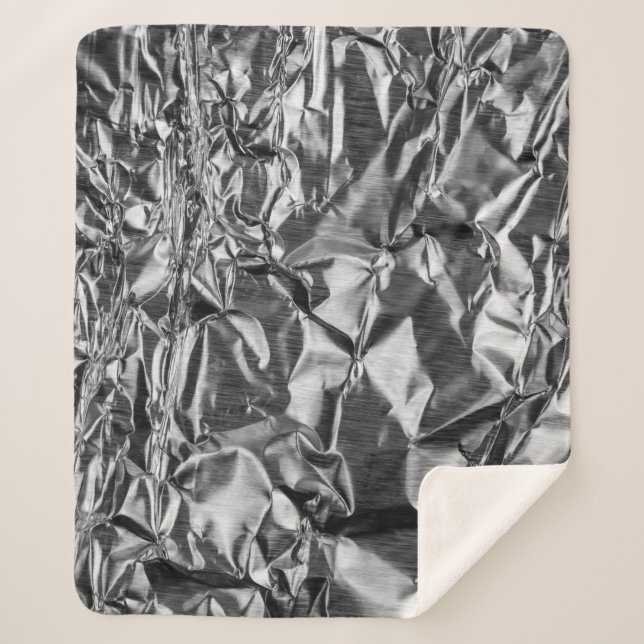 Manta Sherpa Textil plateado (Anverso)