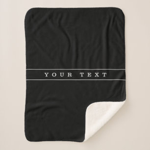 Manta Sherpa Texto sencillo y elegante con franjas finas