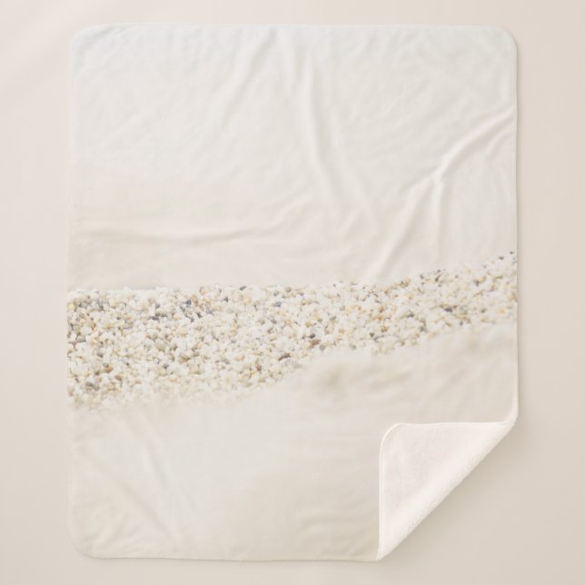 Manta Sherpa Textos florales blancos y marrones (Anverso)
