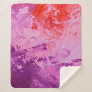 Manta Sherpa textura abstracta de pintura al óleo sobre lienzo,