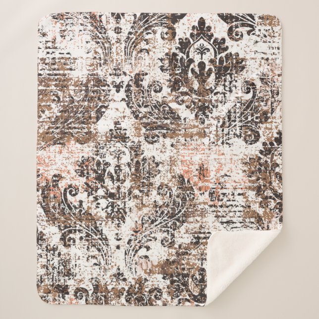 Manta Sherpa Textura abstracta o fondo grueso. Textura de arte (Anverso)