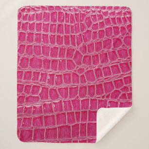 Manta Sherpa Textura con patrones de ligador rosa