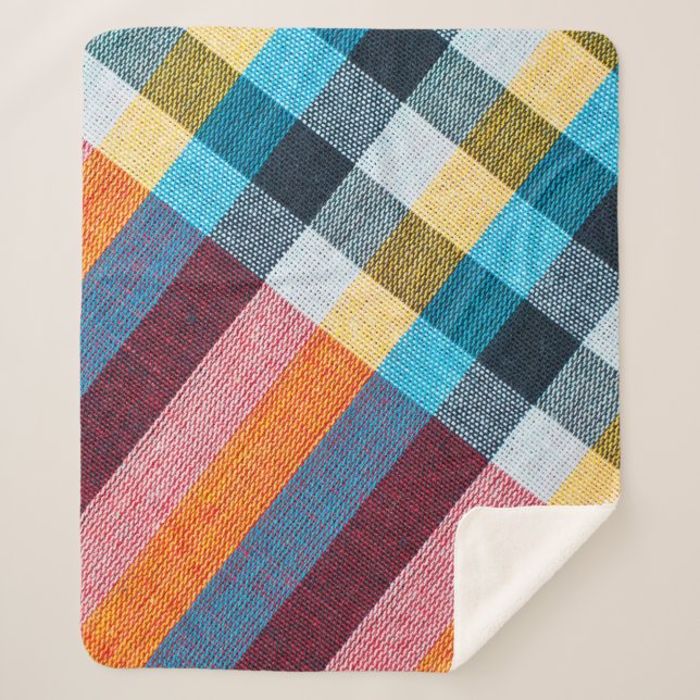 Manta Sherpa Textura de cierre de tela, taparrabo estilo tailan (Anverso)