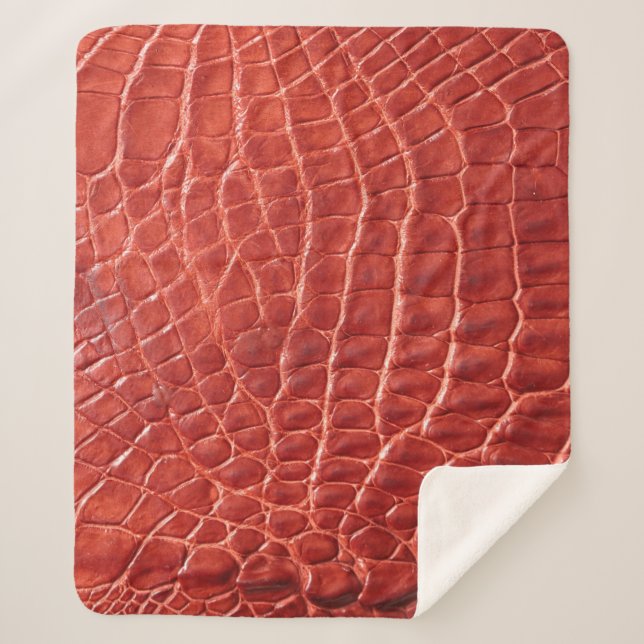 Manta Sherpa Textura de cuero de cocodrilo (Anverso)
