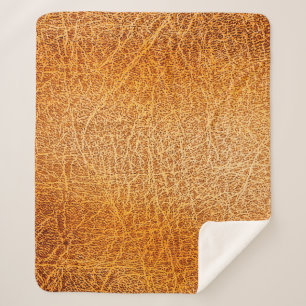 Manta Sherpa Textura de cuero marrón antiguo